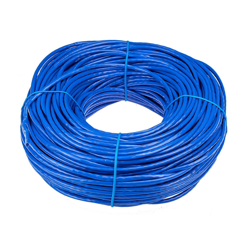 Encontraproduto.com.br - Cabo CFTV 4x24AWG Azul Dualcomp 100 Metros