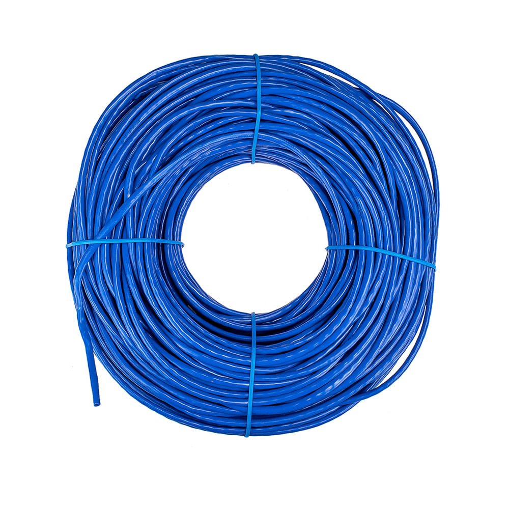 Encontraproduto.com.br - Cabo CFTV 4x24AWG Azul Dualcomp 100 Metros