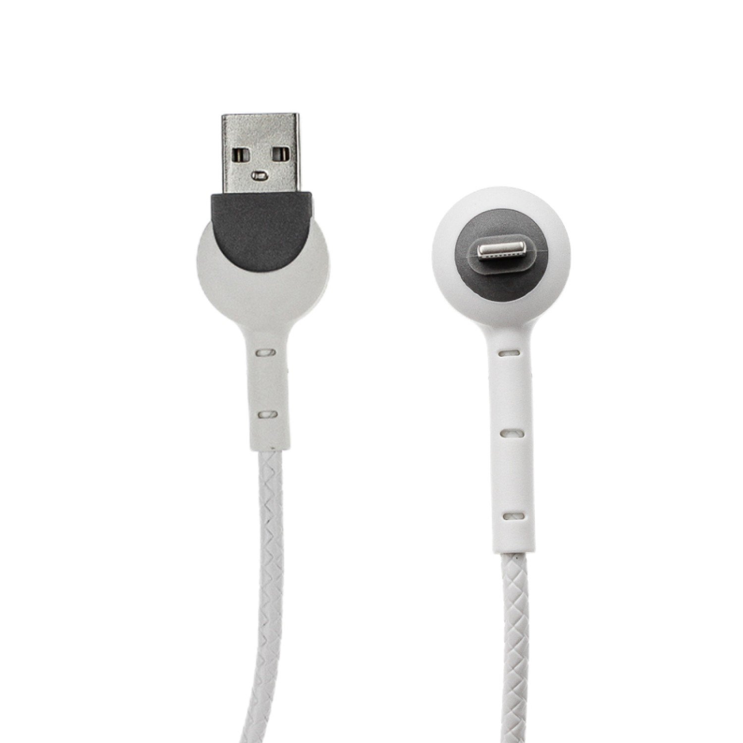 Encontraproduto.com.br - Cabo Usb X Iphone 90 Graus 1m Branco Dual Comp