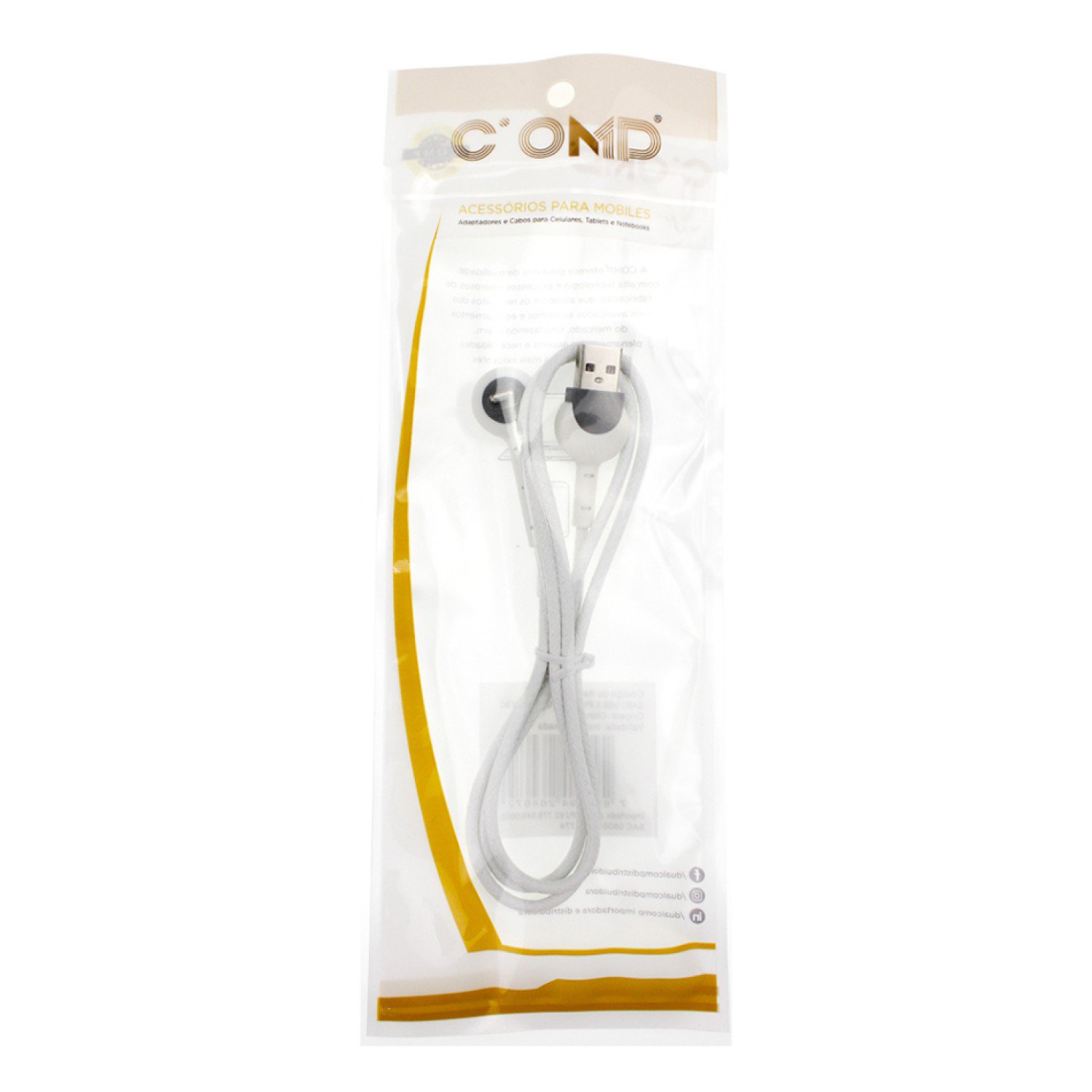 Encontraproduto.com.br - Cabo Usb X Iphone 90 Graus 1m Branco Dual Comp
