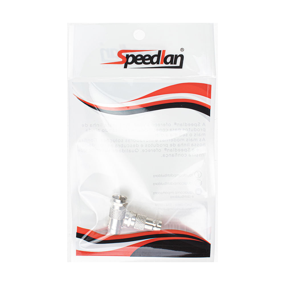Encontraproduto.com.br - Adaptador Plug F Speedlan X Jack BNC c|2 peças