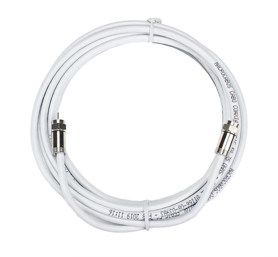 Cabo Coaxial RGC 59/47 Conectorizado Branco Speedlan 2m