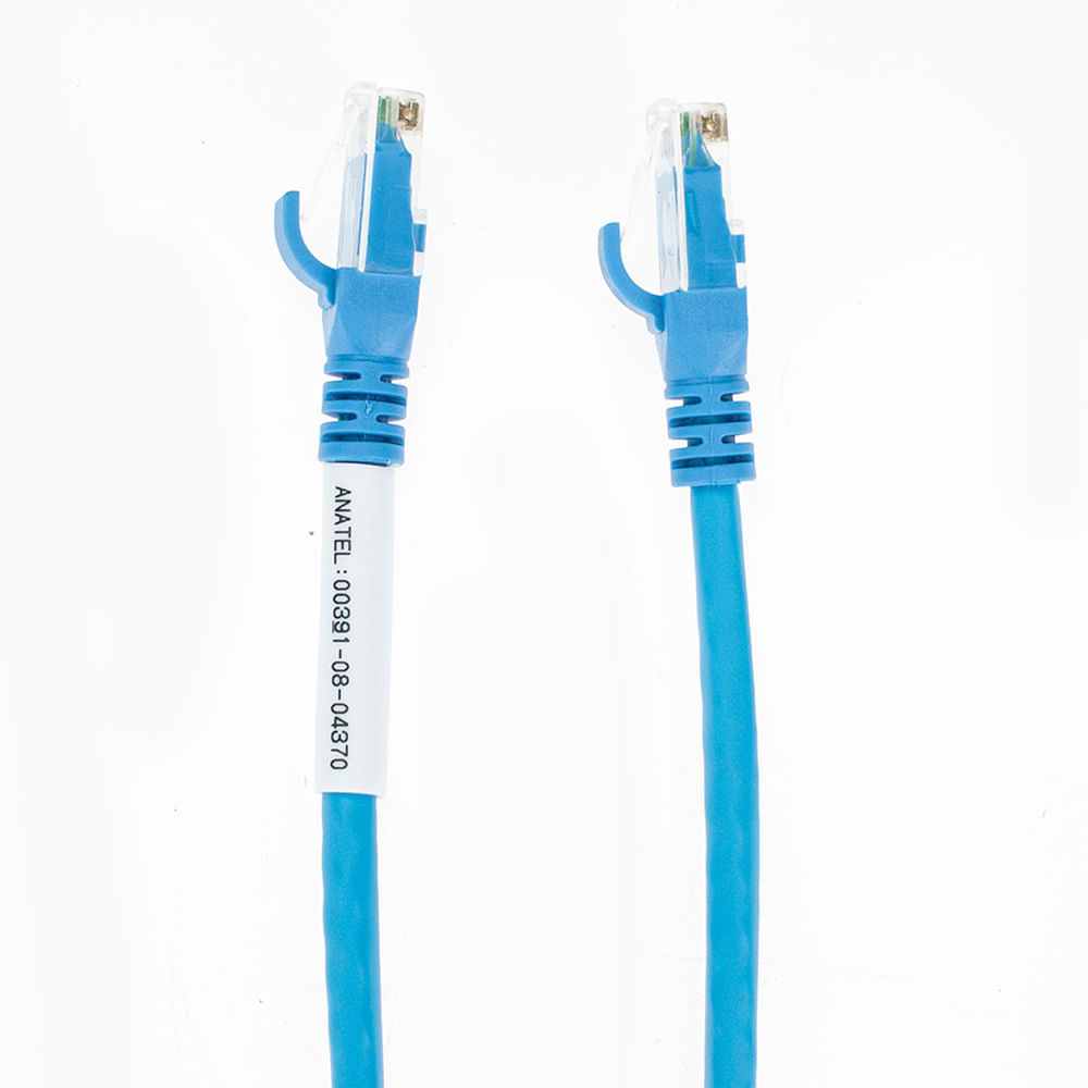 Cabo de Rede Patch Cord CAT6 Azul Dualcomp 1,5 Metro