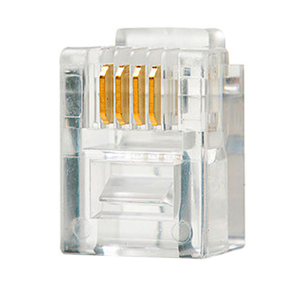 Kit 10 Conector Rj11 6p4c Telefonia
