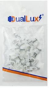 Encontraproduto.com.br - Fixa Fio Dual Comp Chato 6Mm Com 25 Peças Branco