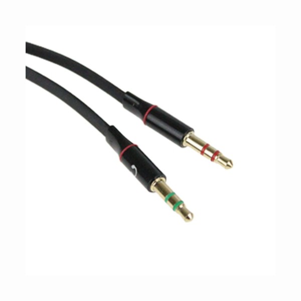 Encontraproduto.com.br - Cabo J2 St 4c X Fone Microfone Preto Dual Comp