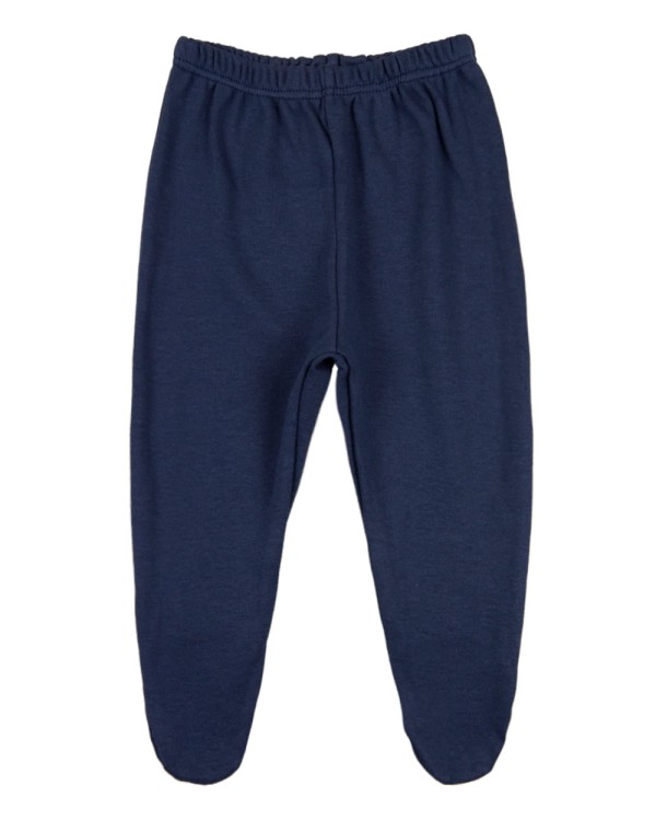 Encontraproduto.com.br - Calça Bebê Suedine com Pezinho - Marinho