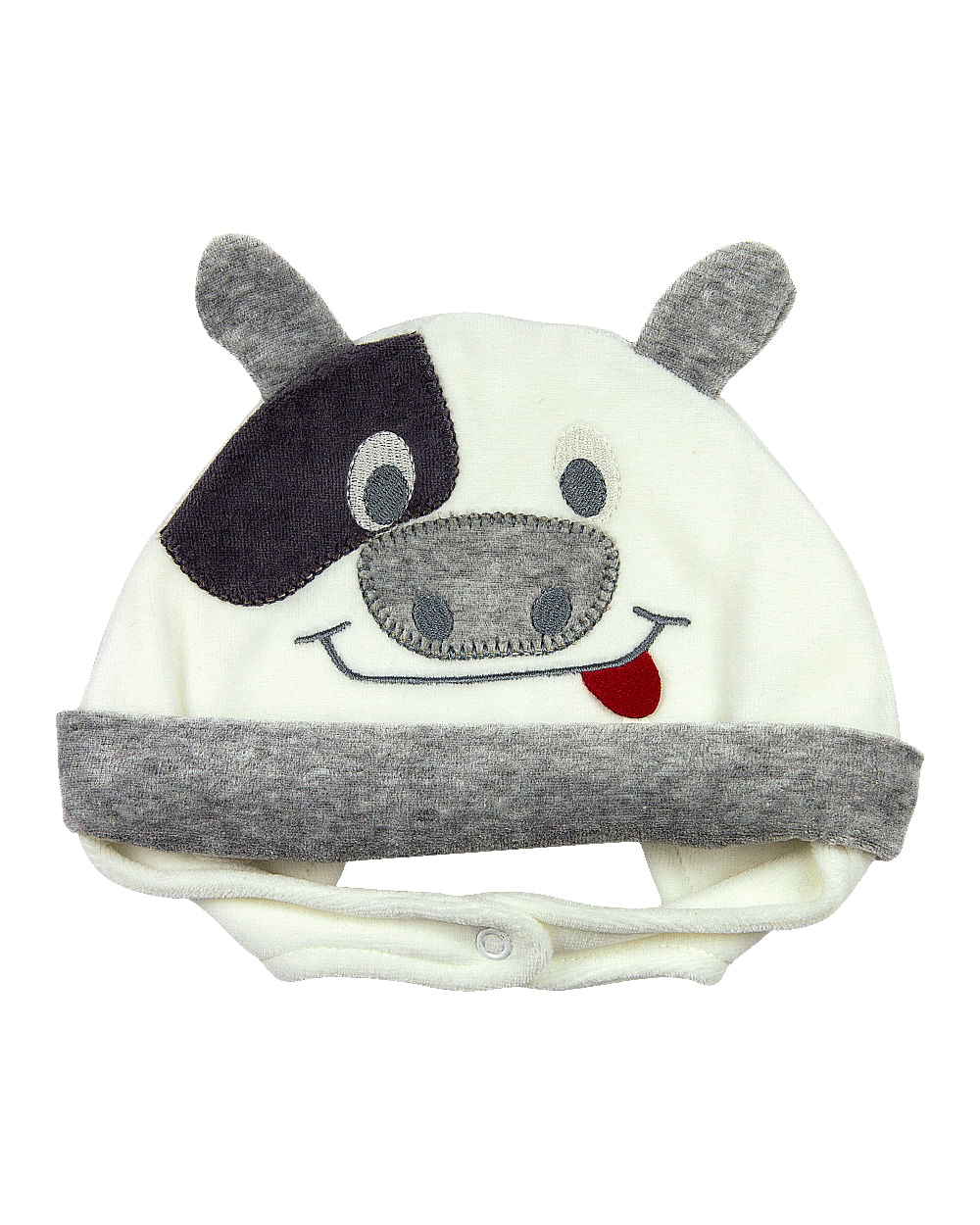 Touca Bebê Plush Vaquinha - Natural