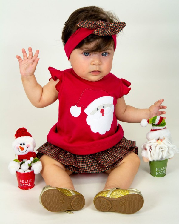 Encontraproduto.com.br - Conjunto Bebê Natal Conjunto Bebê Papai Noel - Vermelho