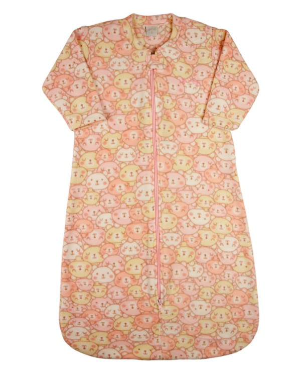Encontraproduto.com.br - Saco de Dormir Casulo de Bebê Pijama Microsoft Estampado - Rosa Escuro