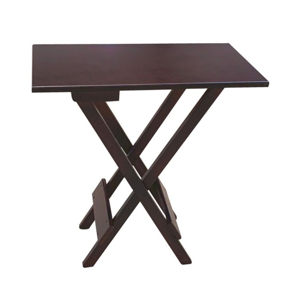 Encontraproduto.com.br - Conjunto De Mesa Dobrável 120X70 Em Madeira Maciça Com Mesa Aparador - Tabaco - Marrom
