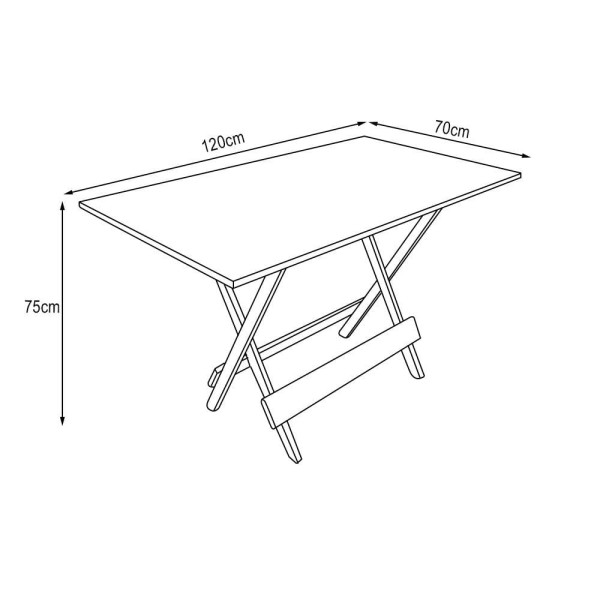 Encontraproduto.com.br - Jogo De Mesa Dobrável 1,20X70 E Mesa Aparador Em Madeira Maciça Com 4 Cadeiras - Imbuia - Marrom