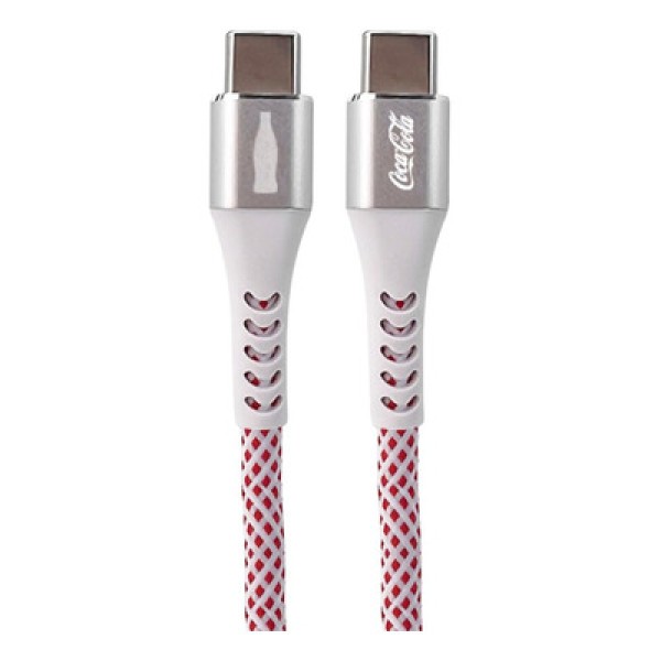 Encontraproduto.com.br - Cabo USB-C Coca-Cola Para Usb-C Elite Branco (MP)