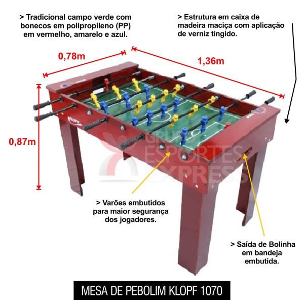 Encontraproduto.com.br - Kit Futebol Botão, Pebolim, Sinuca, Ping-Pong, Carteado 1559