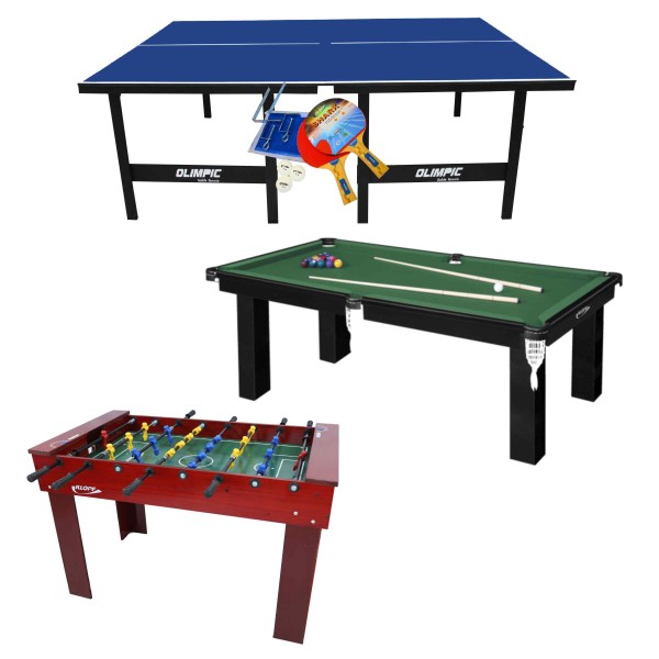 Encontraproduto.com.br - Salão de Jogos com Pebolim, Sinuca e Ping-Pong Klopf 1560