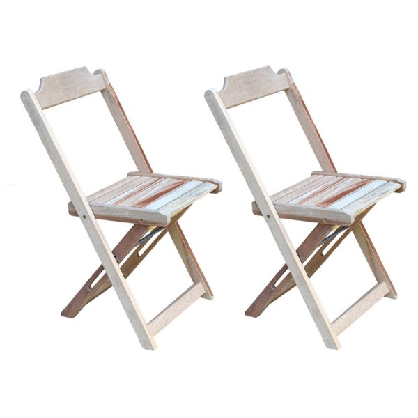 Encontraproduto.com.br - Conjunto De Mesa Dobravel Com 2 Cadeiras De Madeira 70X70 - Sem Pintura - Marrom