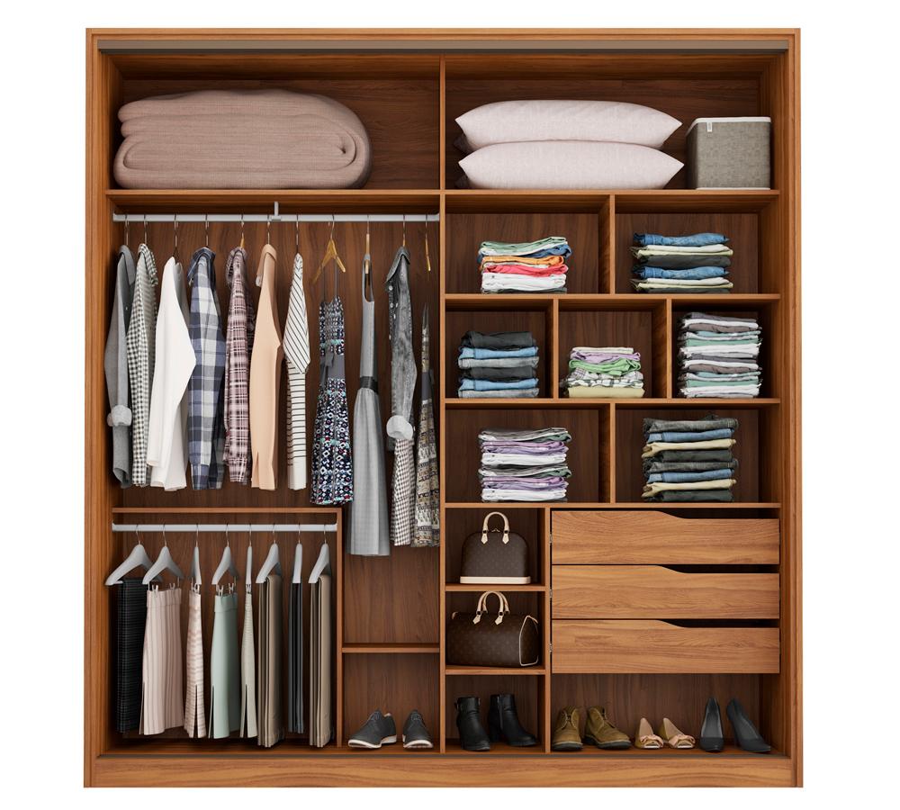 Encontraproduto.com.br - Conjunto Guarda Roupa Belga Com Espelho E Comoda Atria Demartez