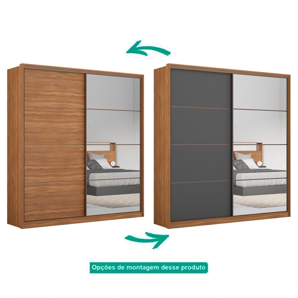 Encontraproduto.com.br - Conjunto Guarda Roupa Belga Com Espelho E Comoda Atria Demartez