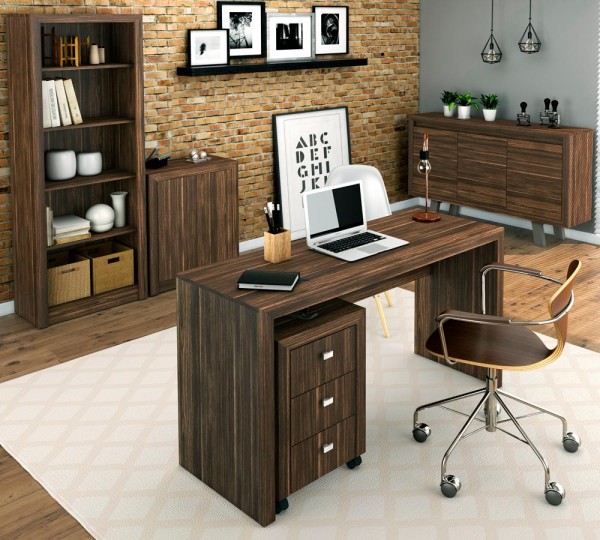 Conjunto Escritorio Completo 5 Peças CJ20 Tecno Mobili