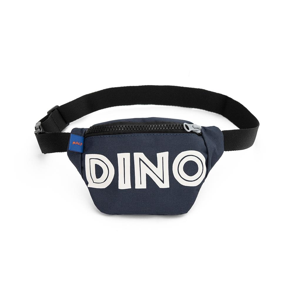 Encontraproduto.com.br - Mochila Com Pochete-Lancheira Mait Dino Azul Marinho
