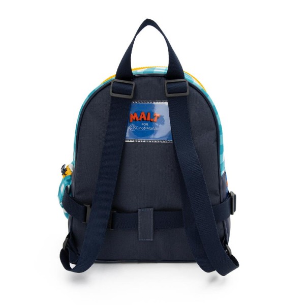 Encontraproduto.com.br - Mochila Com Pochete MaiT Xadrez Bola Azul