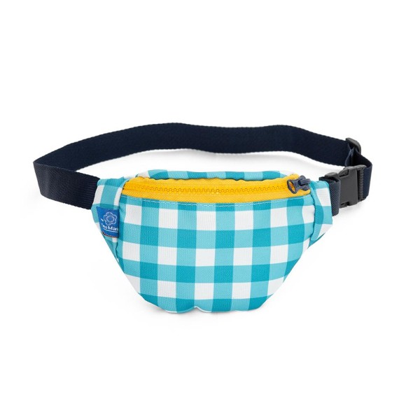 Encontraproduto.com.br - Mochila Com Pochete MaiT Xadrez Bola Azul