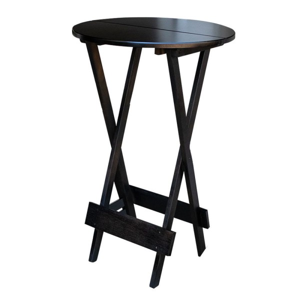 Encontraproduto.com.br - Jogo De Mesa Bistrô Dobrável Em Madeira Maciça Com 4 Banquetas Altas - Tabaco - Marrom