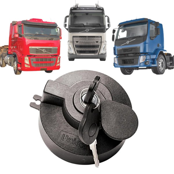 Encontraproduto.com.br - Tampa De Combustível Vedada Tanque Plástico Volvo Caminhões