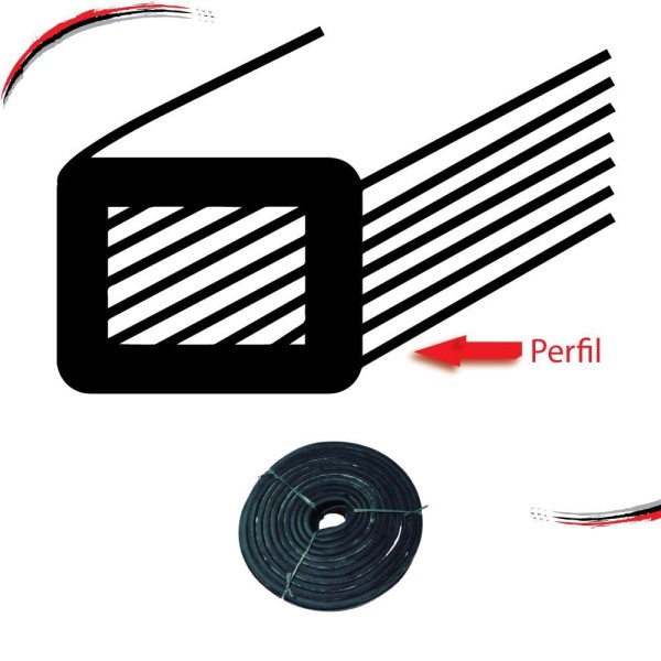 Encontraproduto.com.br - Borracha Porta Baixa Com Furo Kombi 57 A 74 Rolo 50 Mts