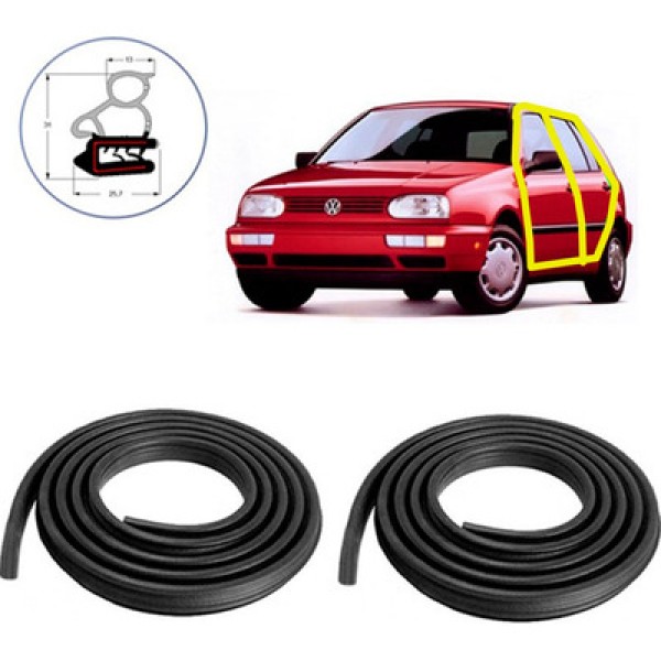 Encontraproduto.com.br - Par De Borrachas Da Porta Golf Bora 98 A 08