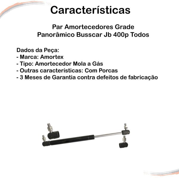 Encontraproduto.com.br - Amortecedor Mola Gás Grade Panorâmico Busscar Jb 400p Todos