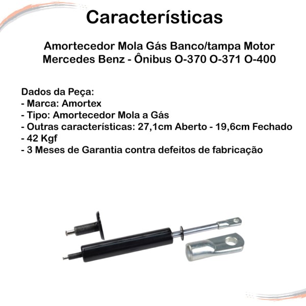 Encontraproduto.com.br - Amortecedor Mola Gás Cabine Volvo Caminhão Chassi Até 613485