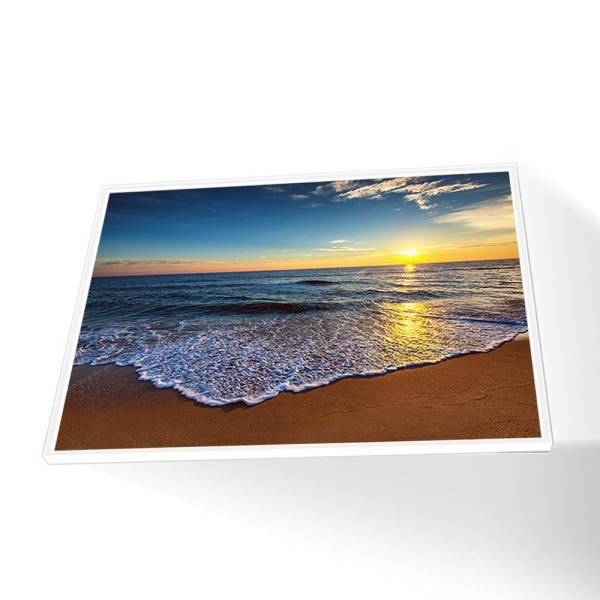 Encontraproduto.com.br - Quadro Praia Sem Onda Canvas Sem Vidro Tamanho/moldura 40x30 Filete Cor Branca