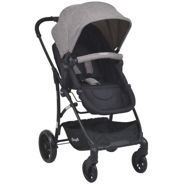 Encontraproduto.com.br - Carrinho Bebê Burigotto Travel System 3em1 Passeio Moisés Berço Reversível  0 a 15kg + Bebê Conforto 0 a 13kg + Base Car