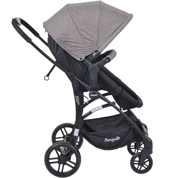 Encontraproduto.com.br - Carrinho Bebê Burigotto Travel System 3em1 Passeio Moisés Berço Reversível  0 a 15kg + Bebê Conforto 0 a 13kg + Base Car