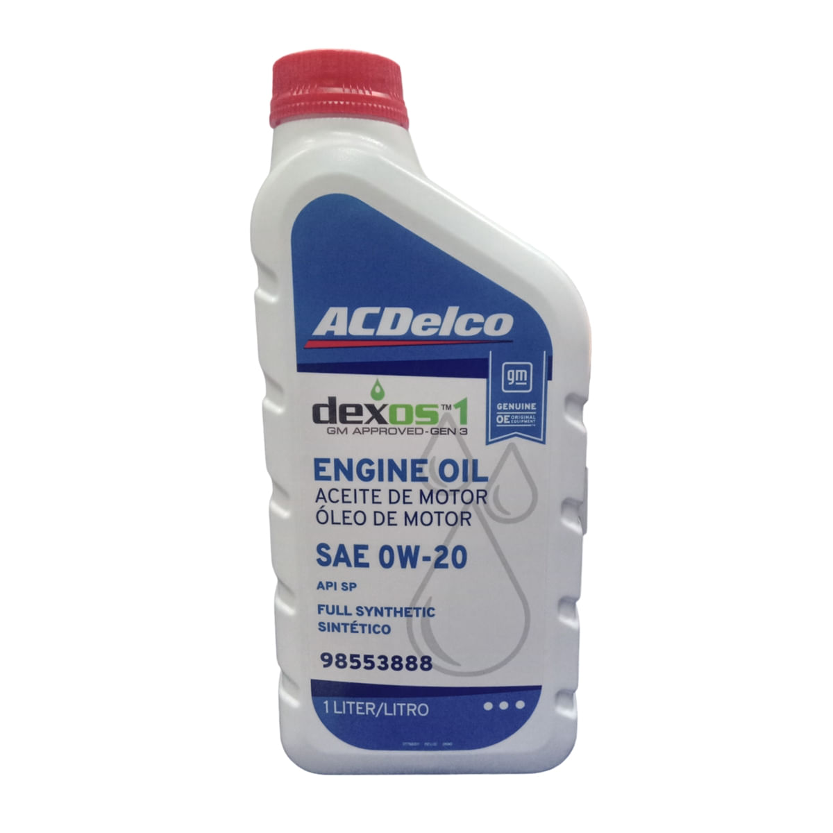 Encontraproduto.com.br - Óleo Lubrificante do Motor ACDelco SAE 0W20 Dexos 1 Gen 3 API SP 100% Sintético 1L