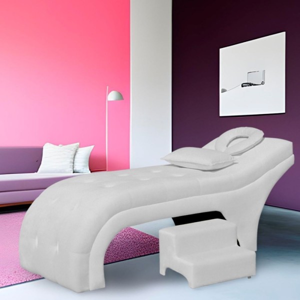 Encontraproduto.com.br - Maca Estofada Estética Botonê 70 Cm Sobrancelha Cilios Cor:branco