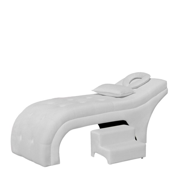 Encontraproduto.com.br - Maca Estofada Estética Botonê 70 Cm Sobrancelha Cilios Cor:branco