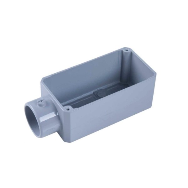 Condulete PVC E 1/2 Sem Rosca Sem Tampa Cinza Wetzel