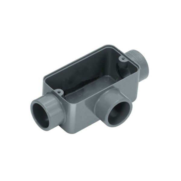 Encontraproduto.com.br - Condulete PVC T 3/4 Cinza Sem Rosca Sem Tampa Wetzel