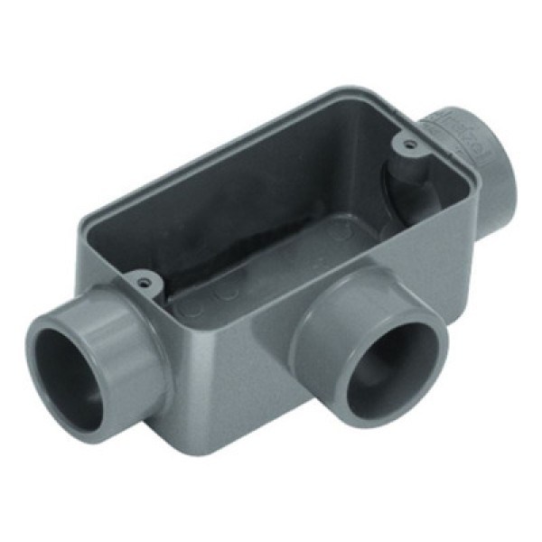 Encontraproduto.com.br - Condulete Pvc T 1 Cinza Sem Rosca Sem Tampa Wetzel
