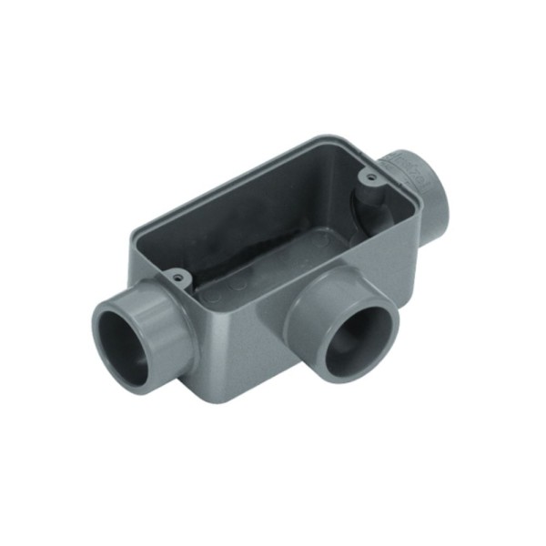Encontraproduto.com.br - Condulete Pvc T 1 Cinza Sem Rosca Sem Tampa Wetzel