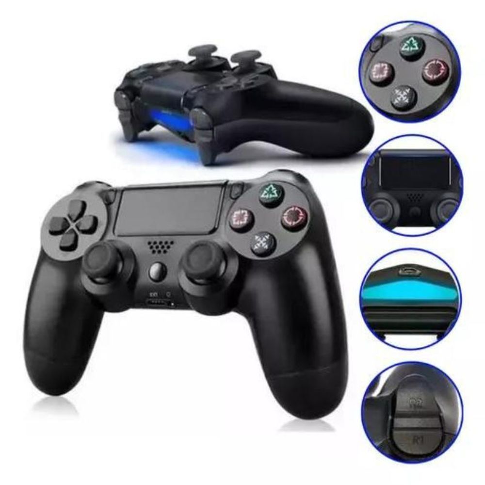 Encontraproduto.com.br - Controle PS4 Manete Sem Fio Compatível Play 4 e Pc Cor Preto