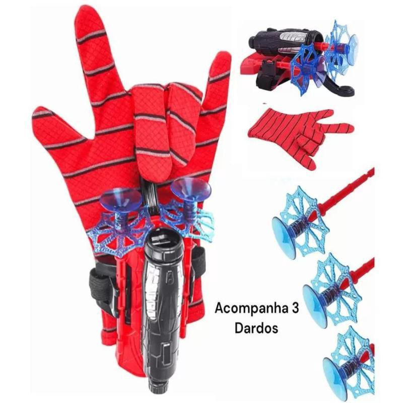 Encontraproduto.com.br - Luvas Atirador Super-Herói, Teia Homem-Aranha Cosplay