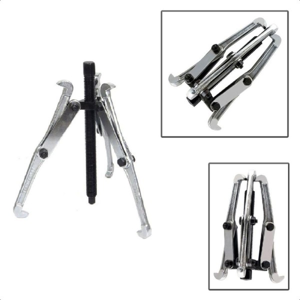 Encontraproduto.com.br - Sacador Polia E Rolamento Com 3 Garras Aço Carbono 06 