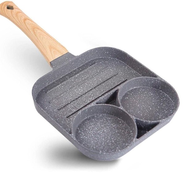 Encontraproduto.com.br - Frigideira Antiaderente 3 Partes Ovos Carnes E Hambúrguer