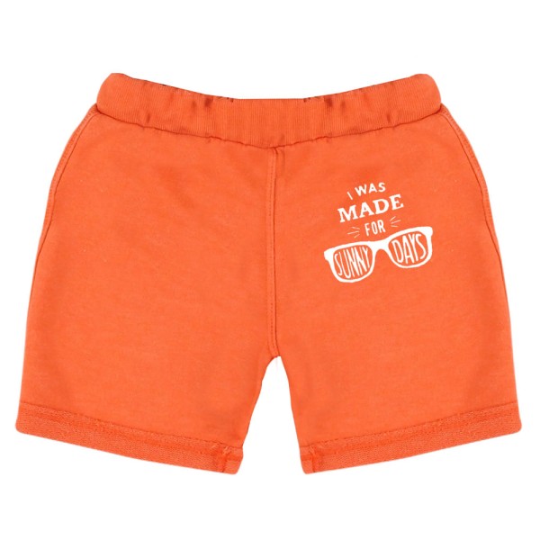 Encontraproduto.com.br - Short Look Jeans Moletom Collor Laranja