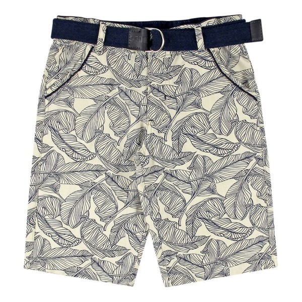 Encontraproduto.com.br - Bermuda Look Jeans c/ Cinto Bege