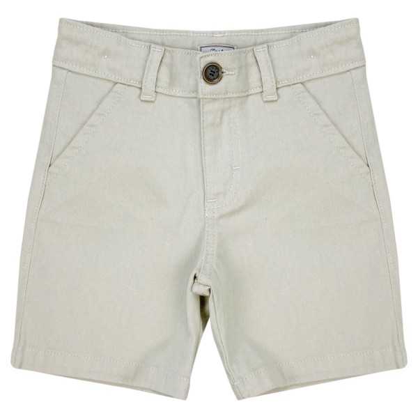 Encontraproduto.com.br - Shorts Infantil Look Jeans Alfaiataria Collor Bege