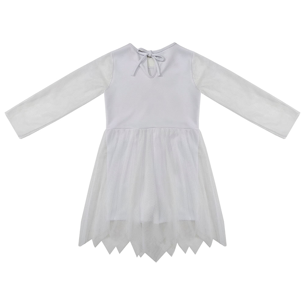 Macaquinho Juvenil Look Jeans Fantasma Branco